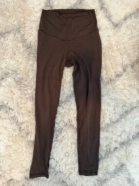 aerie Offline High-Rise 7/8 Leggings in Chocolate Brown